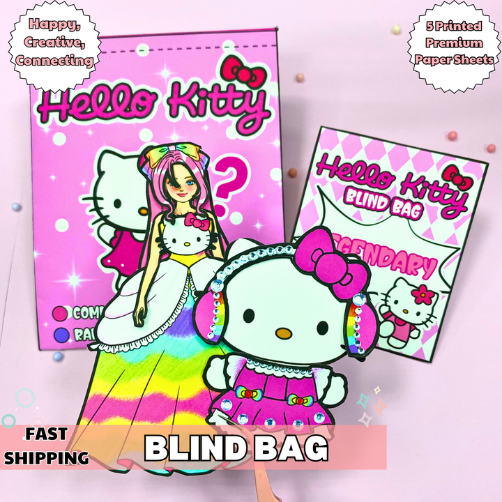 Education Activity Book | Printable Kitty Blind Bags, DIY crafts, Paper Dolls, Activities for Toddlers, Activity Pages, Instant Download