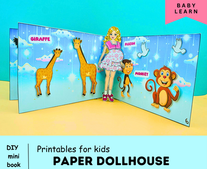Animals of the World Busy Book Pages for Kids 🌈 Zoo journey with mom | Toddler Learning Binder for Preschool 🌈 Woa Doll Crafts