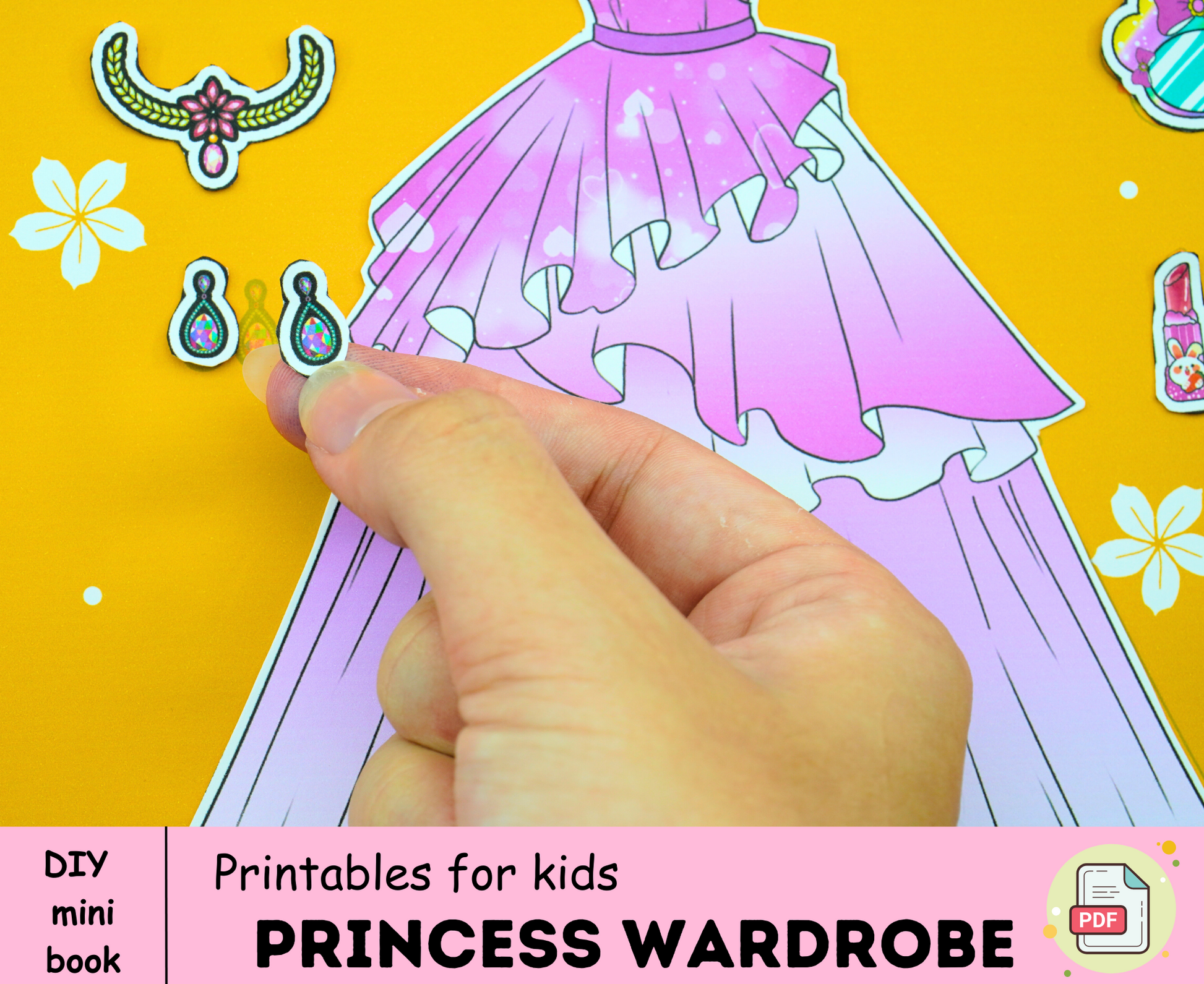 Printable Paper Toy Princess Castle Paper Craft Kit Coloring Pages