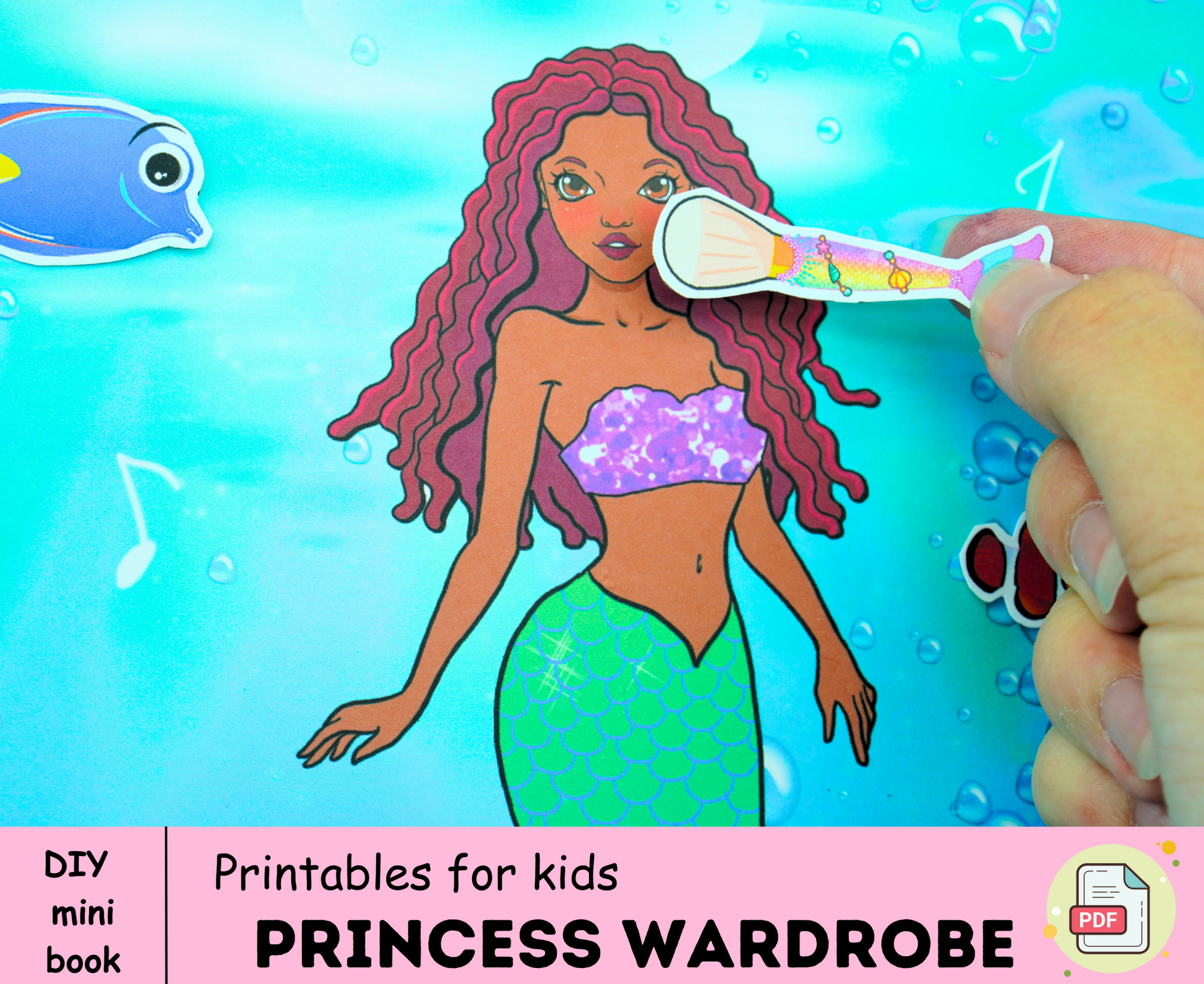 Printable Paper Toy Princess Castle Paper Craft Kit Coloring Pages