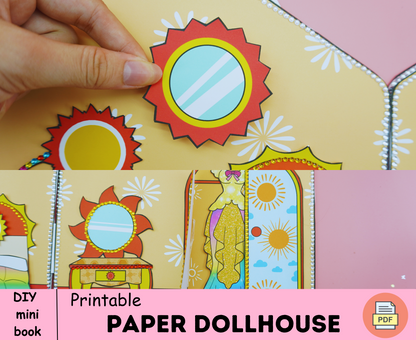 Barbie's sun house printables ☀️ DIY kit for your little one - Paper doll house - Activity book for kids ☀️ Woa Doll Crafts