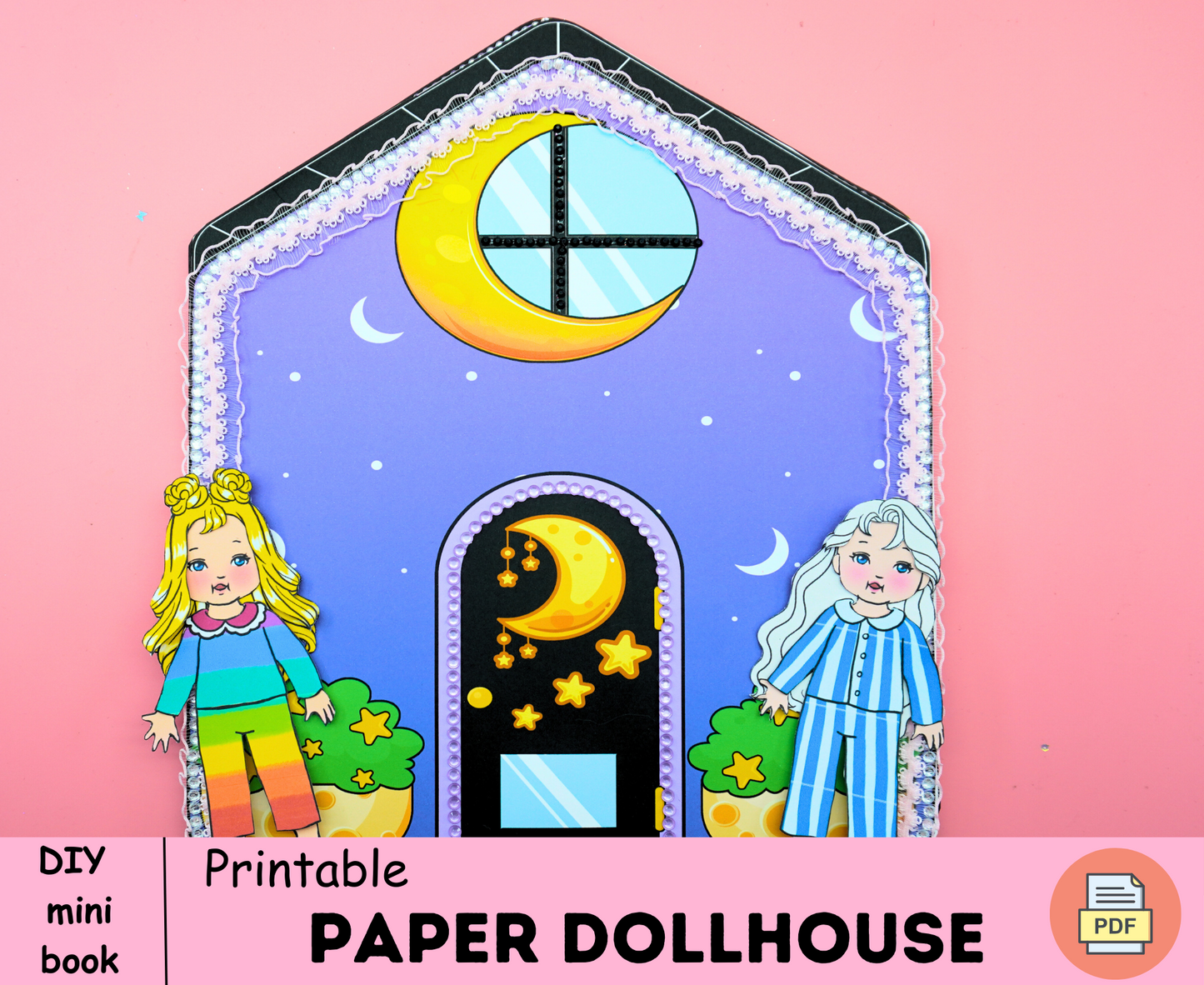 Barbie's moon house printables 🌙 DIY kit for your little one - Paper doll house - Activity book for kids 🌙 Woa Doll Crafts