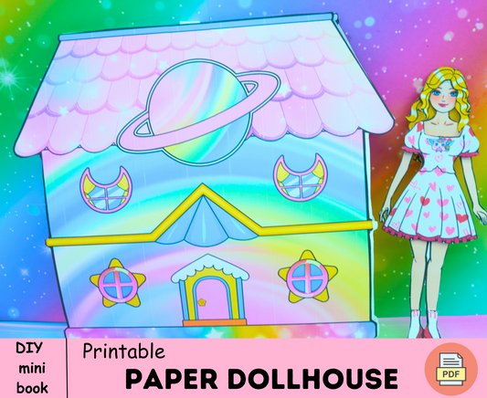 Barbie universe house printables 🌠 DIY kit for your little one - Paper doll house - Activity book for kids 🌠 Woa Doll Crafts