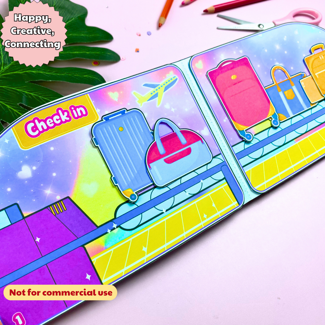 Education Activity Book | Cute Plane busy book toddler - Fun Paper Toy for kid, Unique Birthday Gifts, Family connection, Limit screen time, Boost creativity