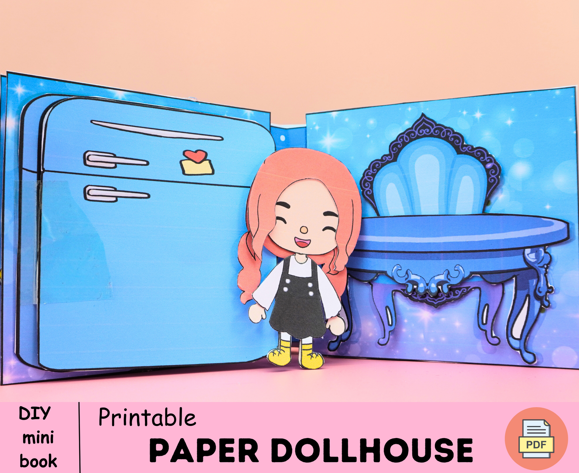 Toca boca dollhouse busy book toddler🌈Toca boca paper doll