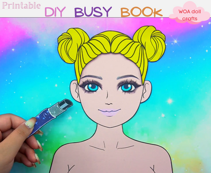 Charming with the printable Wednesday make up kit 🖤 DIY kit for your little one - Paper doll house - Activity book for kids 🖤 Woa Doll Crafts