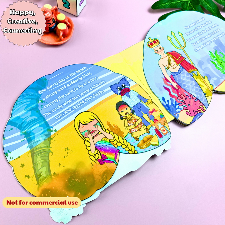 Education Activity Book | Conch Shell Hopital Story Dollhouse x DIY Activity Book for Kids , Printables for toddlers, Holiday Activity Book