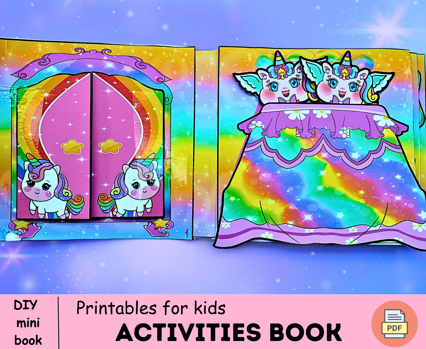 Unicorns and Rainbows: A Very Busy Toddler Activity Board Book to Look,  Match, Find, Search & Laugh! Explore and Learn with Pull Tabs, Turning  Wheels