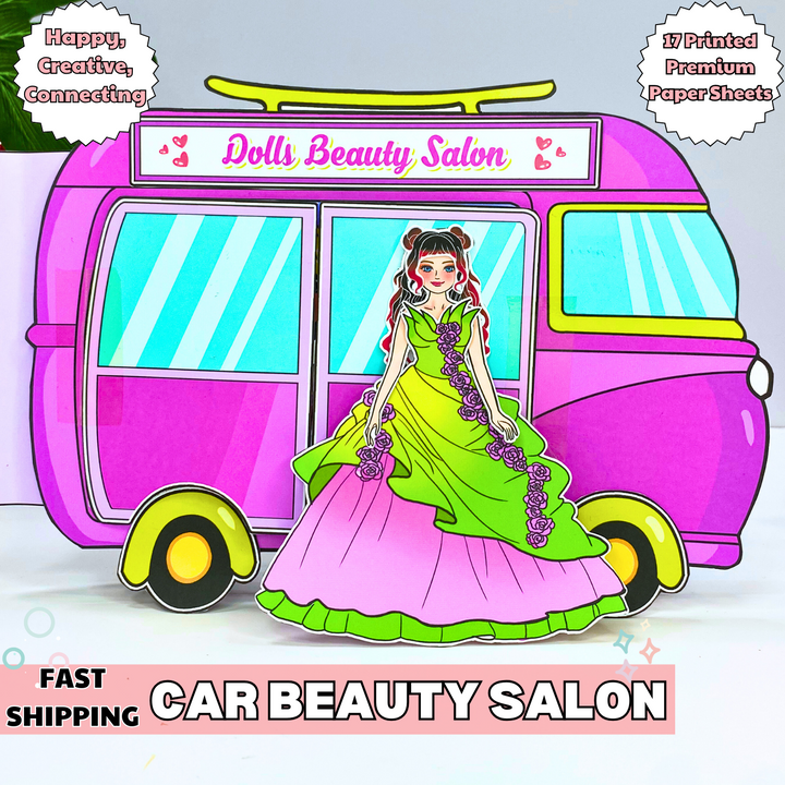 Education Activity Book | Car Beauty Salon Activity Book | Interactive Car Decoration | Creative Car Crafts | Fun Learning Activities for Children