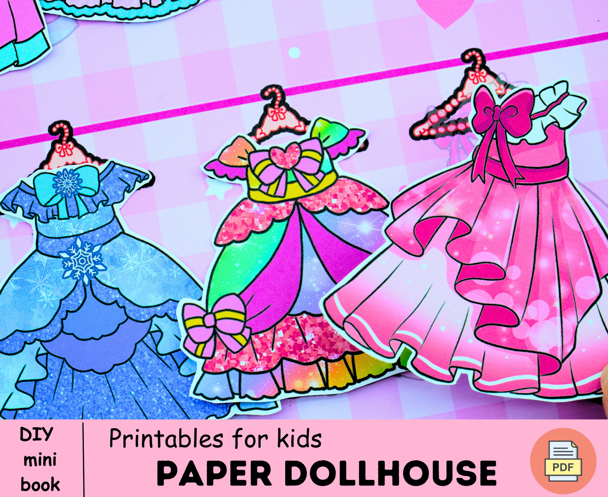 Paper Doll Barbie DIY, Handmade Doll Dress Up