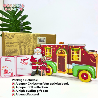 USA, Free shipping Paper Play Book For babies and toddler, Paper Christmas Vans, Paper Camping Busy Book, Christmas Gifts for kids