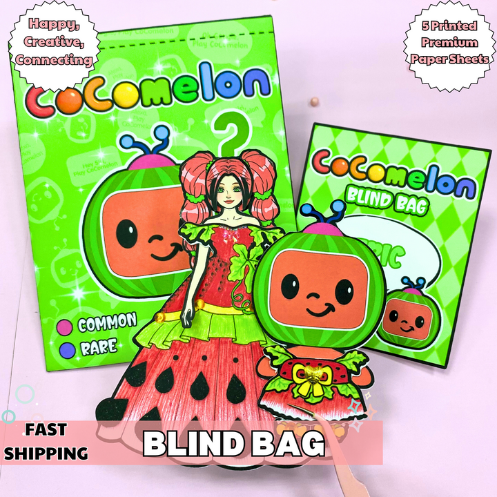 Education Activity Book | Printable Melon Blind Bags, DIY Project for Kids Printable templates Miniature Blind Bags, DIY crafts, Paper Dolls