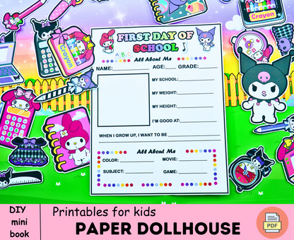Kids School Supplies Digital Stickers🌈 School Supplies Printable Stick –  WOA DOLL CRAFT