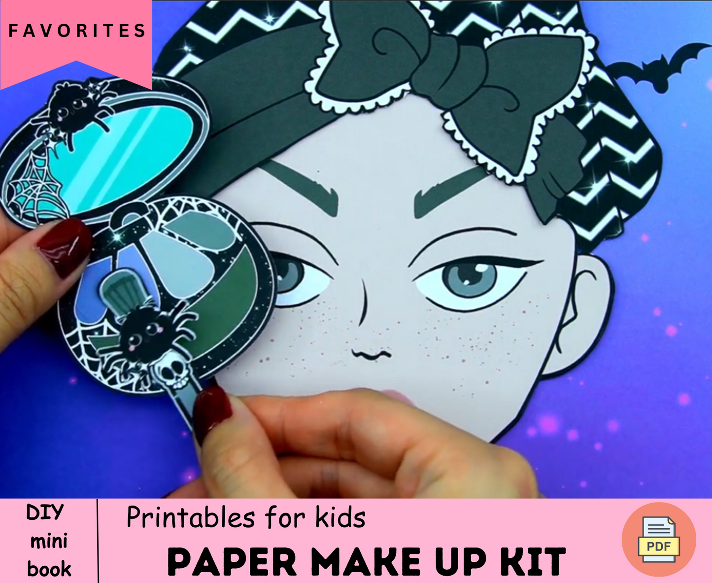 Gorgeous paper make up kit printables for Wednesday barbie dolls 🌈 Handmade doll make up kit for kids  🌈 Woa Doll Crafts