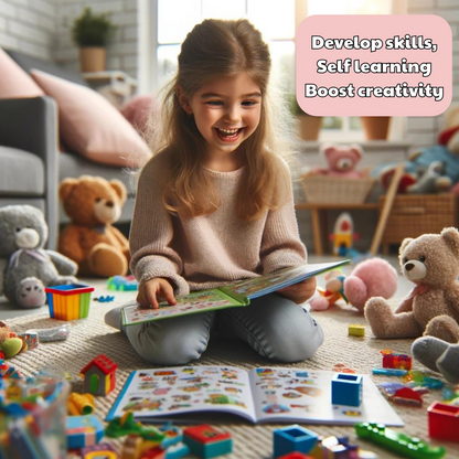 Education Activity Book | Cherry Cherry Paper Doll House, Paper Doll, Kids Doll Busy Book, Paper Activity Book Gift - Birthday Gift Box