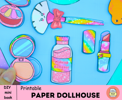 Magic Stunning Mermaid bag🧜‍♀️ doll paper printables | Beach activity book printable for kids | Handmade craft bag print | Digital Download 🧜‍♀️Woa Doll Crafts