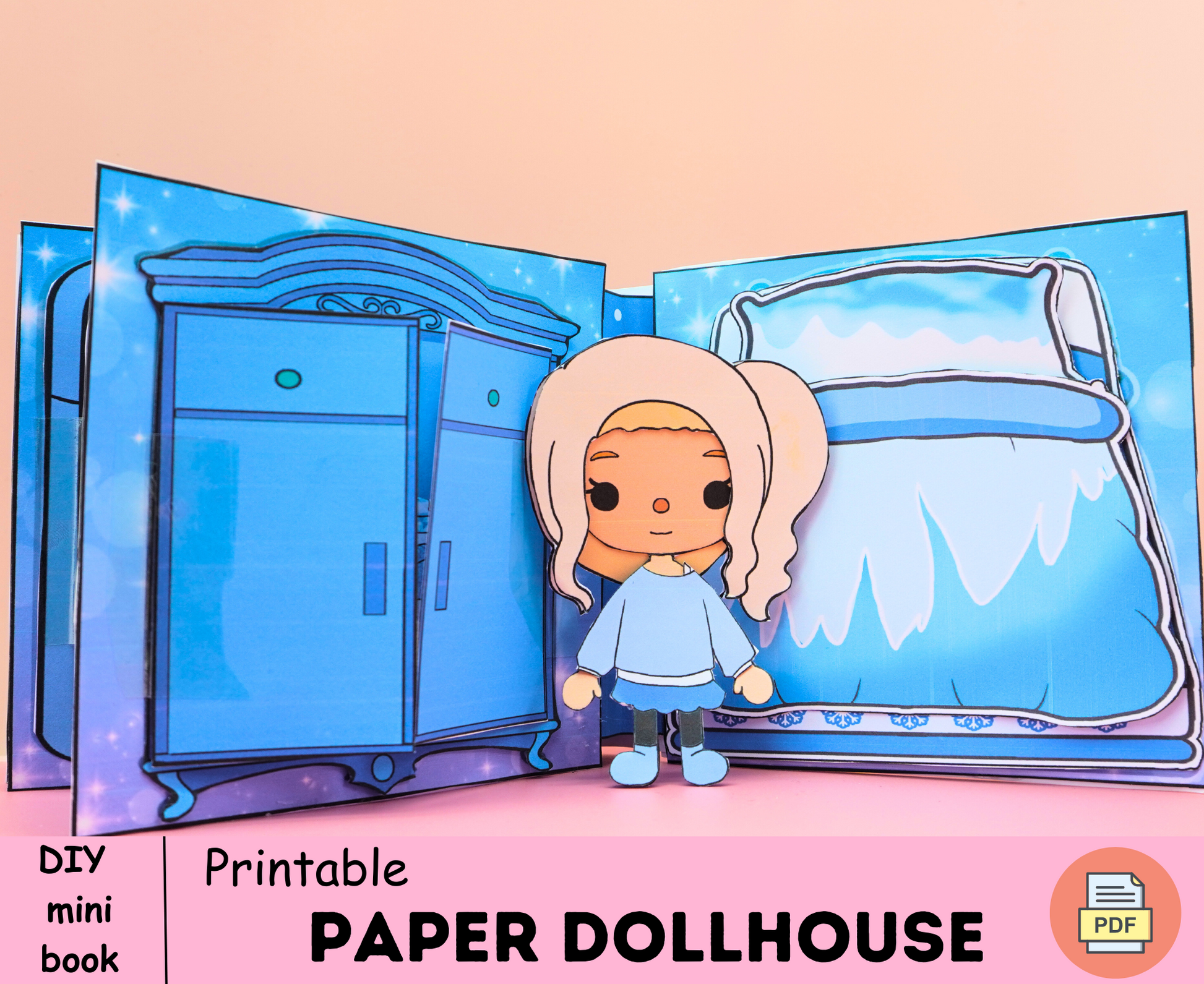 Toca boca dollhouse busy book toddler🌈Toca boca paper doll