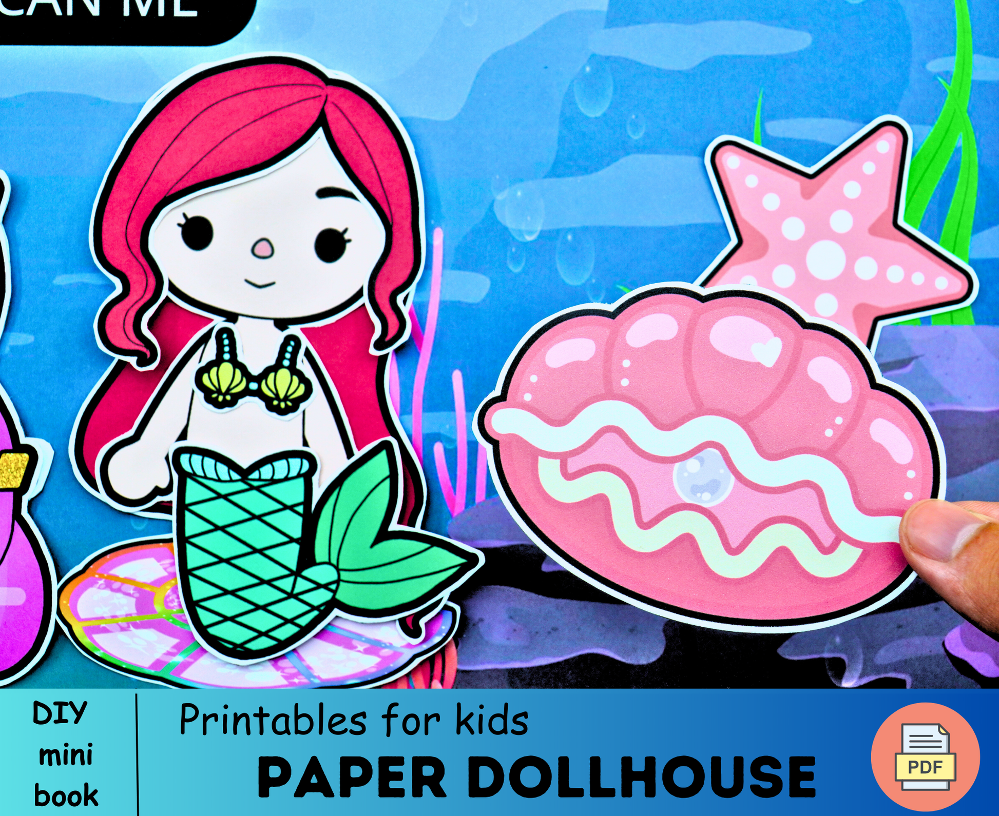 Printable Dollhouse Girls Activity Book Mermaid Printable 