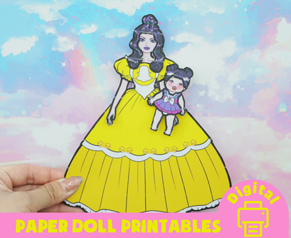 Wednesday Barbie Princess Paper doll house 😍 Barbie Set Printables - Mommy and daughters printables - Paper Doll House | DIY crafts for kids | Woa Doll Crafts