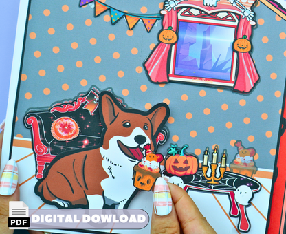 Halloween paper dollhouse printable 🌈 Printable Gothic Dollhouse Busy book for kids | Haunted House DIY Decoration Kit  🌈 Woa Doll Crafts