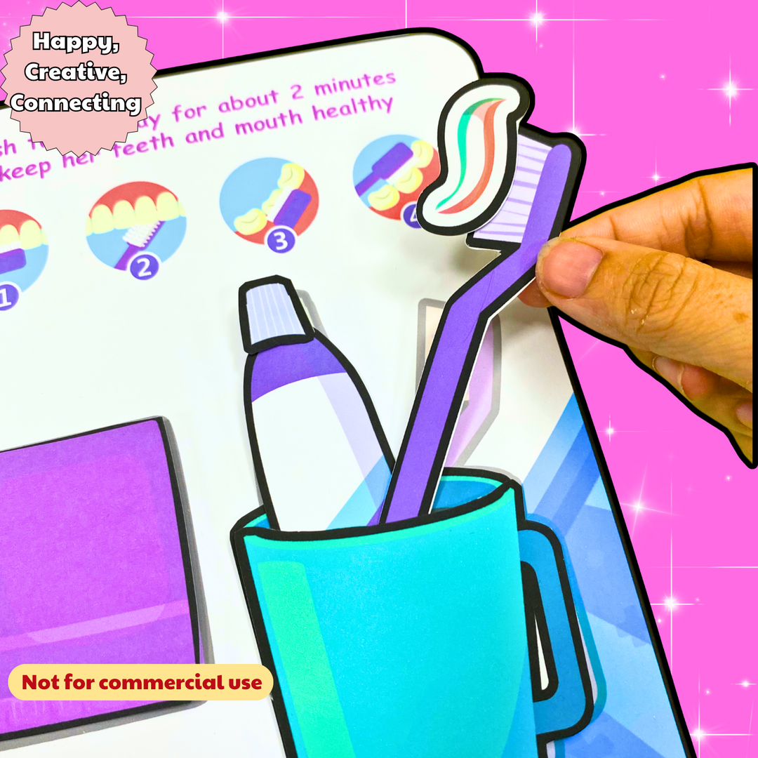 Education Activity Book | Toca Happy or Sad Tooth Care, Kids Good Habits Learning, Unique Birthday Gifts, Family connection, Limit screen time, Boost creativity