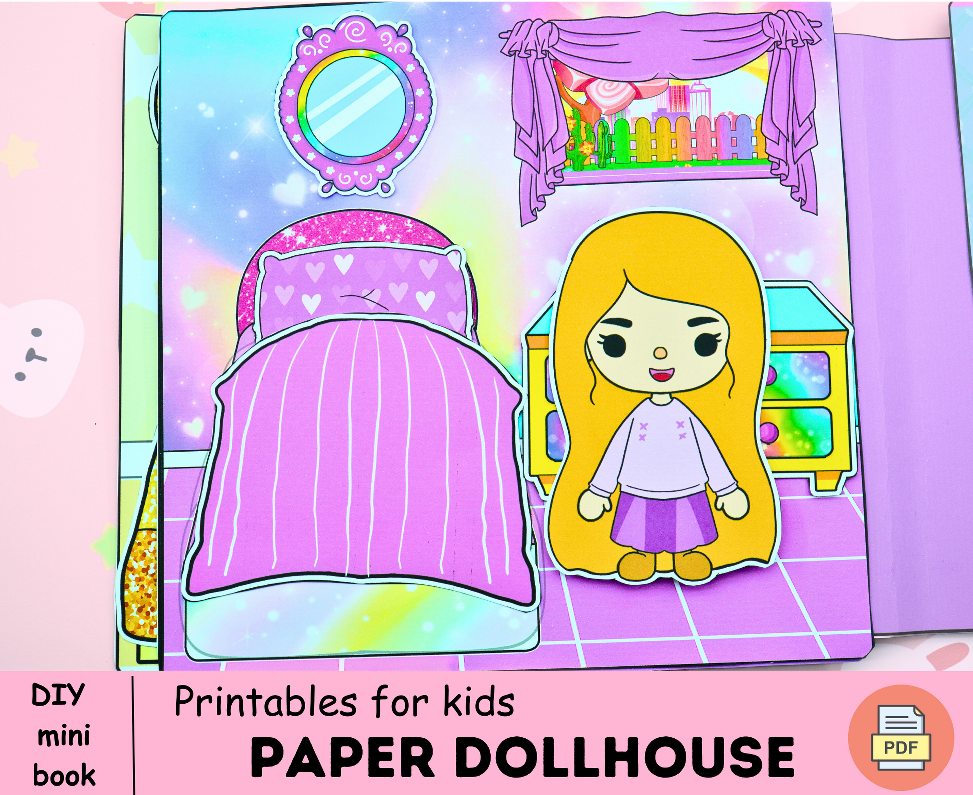 Wednesday Toca Boca Paper Doll / Quiet book pages / Printable -   Portugal