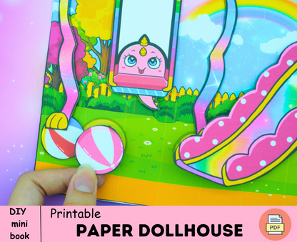 Barbie dinosaur park printables 🦖 DIY kit for your little one - Paper doll house - Activity book for kids 🦖 Woa Doll Crafts