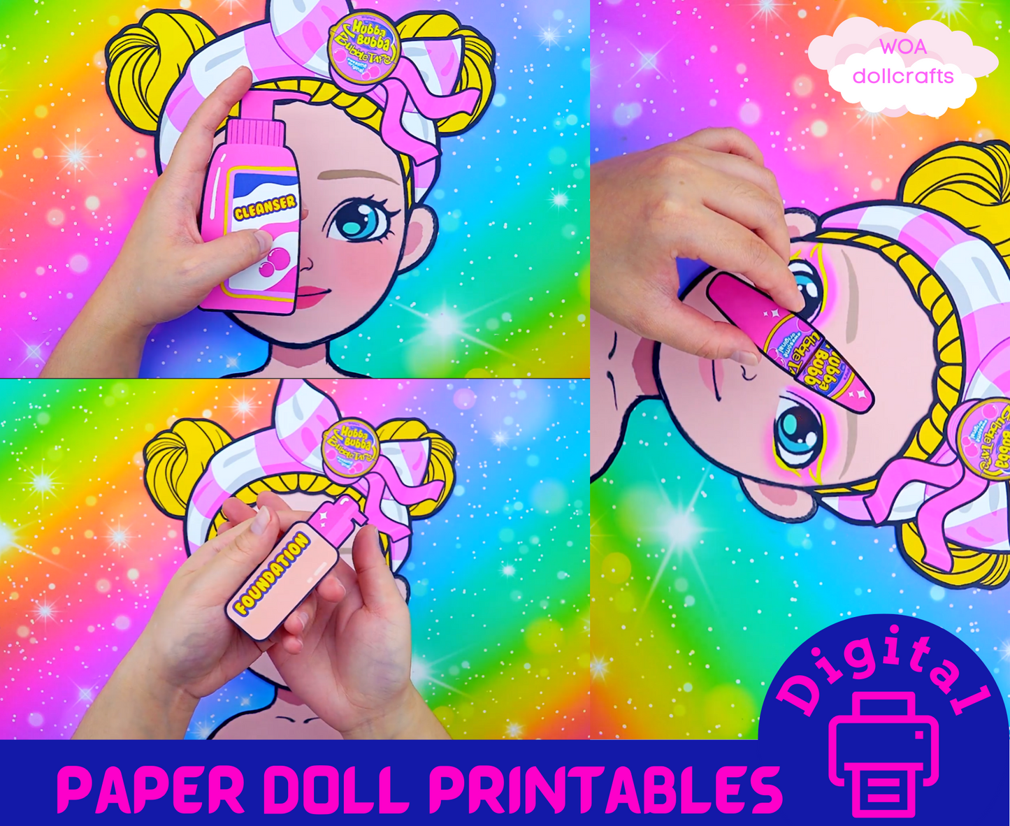Candy make up kit printable 🍭 DIY kit for your little one - Paper doll house - Activity book for kids 🍭 Woa Doll Crafts