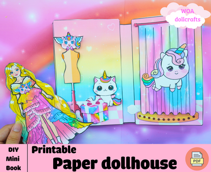 Dreamy outfits for barbie dolls 🌸 My Unicorn Closet | Printable doll outfits | Creative activity book best selling product 🎁 Woa Doll Crafts