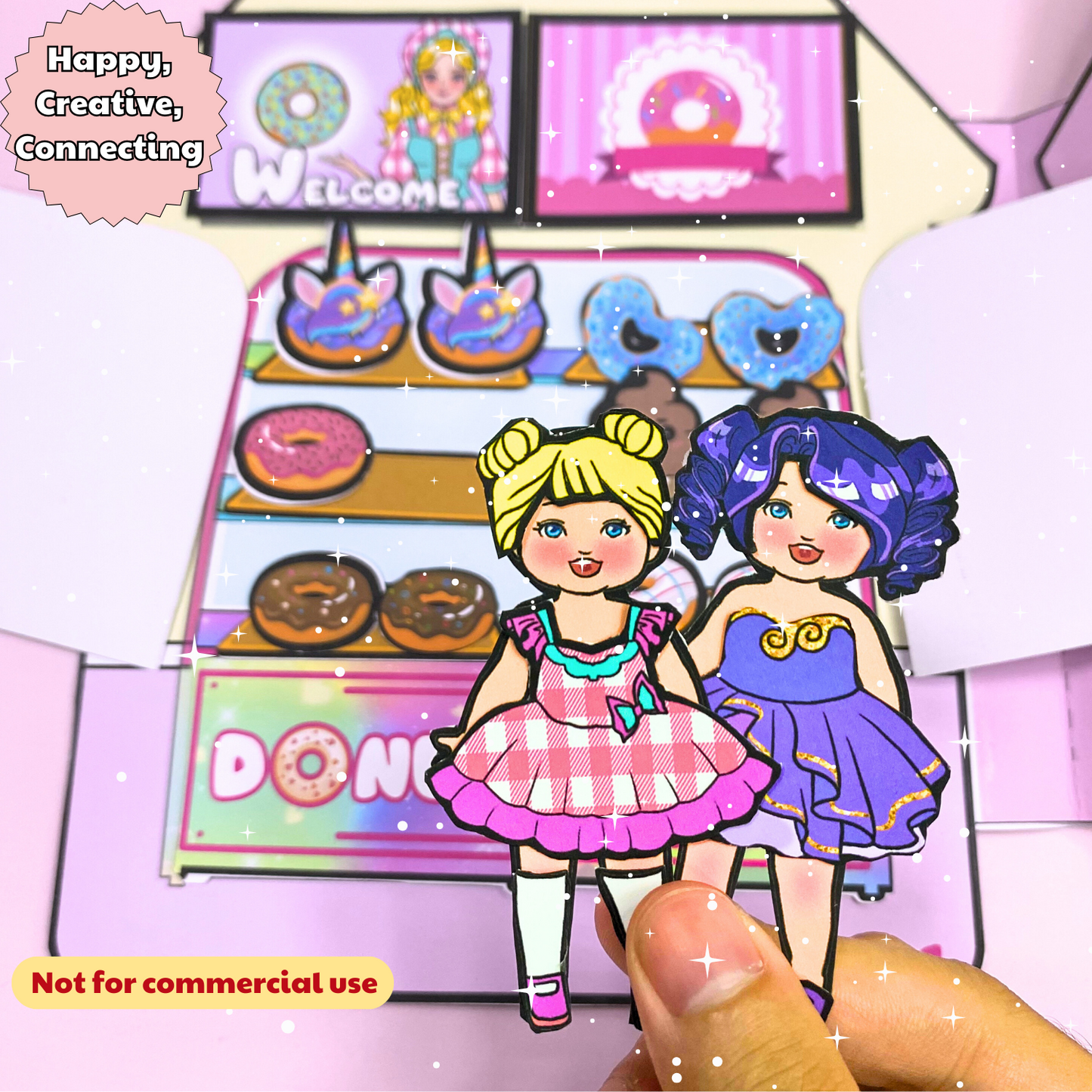 Education Activity Book | Donut Store Pretend Play | Kids Pretend Dollhouse | Dramatic Play | Preschool Activities | Homeschool | Childcare Activities