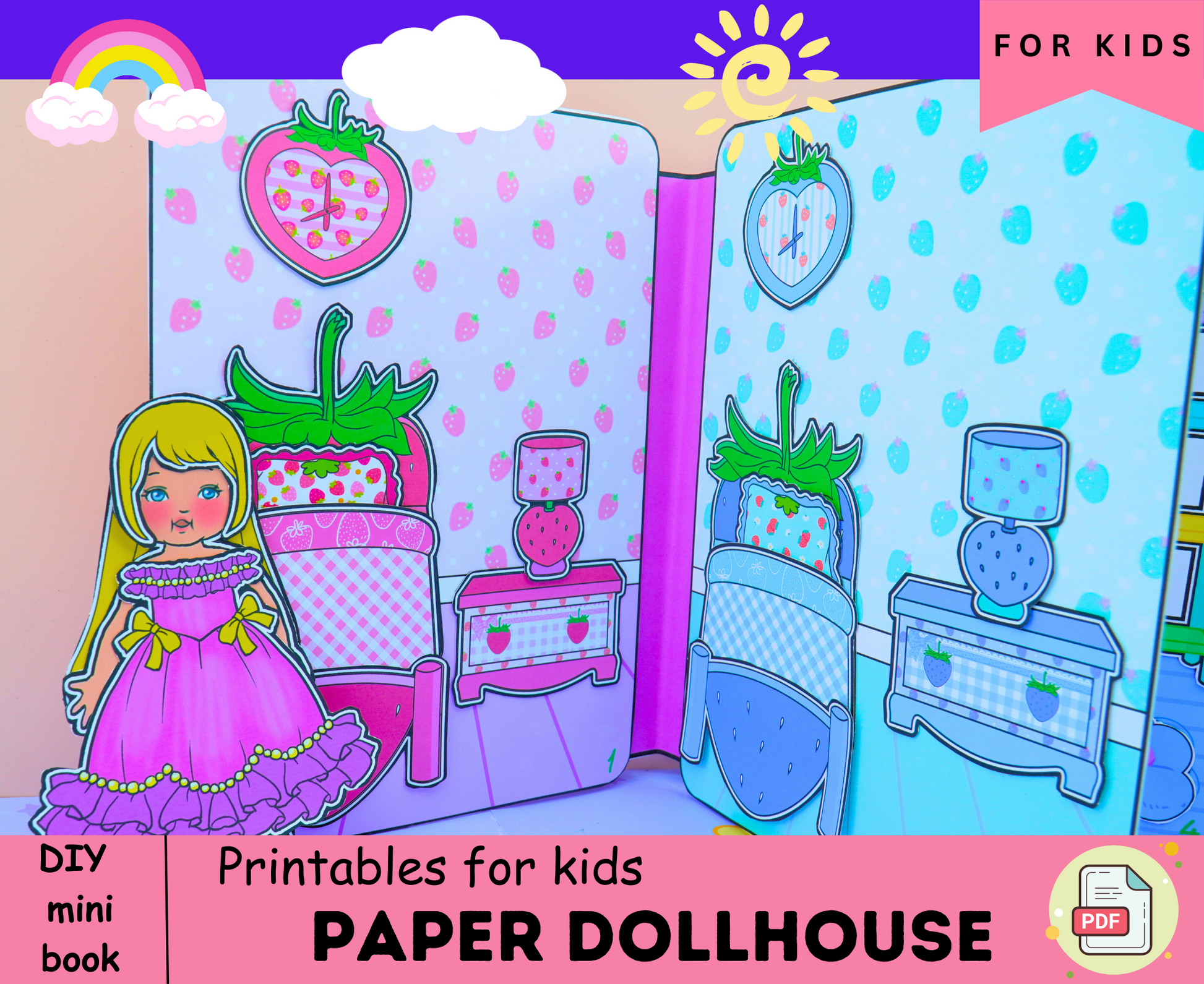 How to make a paper dollhouse + printables