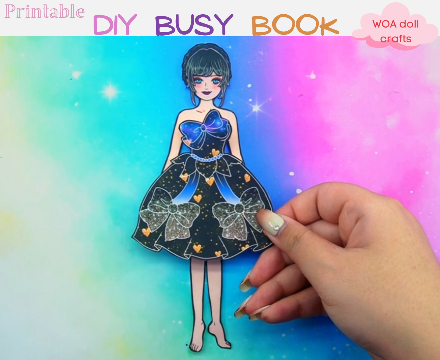 Charming with the printable Wednesday make up kit 🖤 DIY kit for your little one - Paper doll house - Activity book for kids 🖤 Woa Doll Crafts