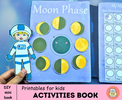 Solar System Busy Book Outer Space Learning Binder Personalized Space Book Printable Preschool Worksheets Flash Cards Homeschool Resources 🌈 Woa Doll Crafts