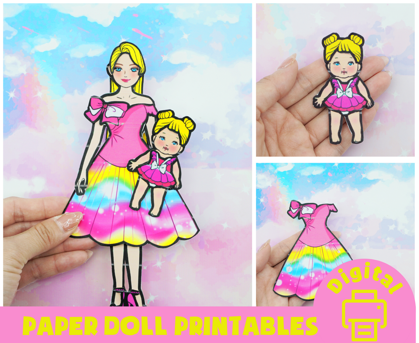 Wednesday Barbie Princess Paper doll house 😍 Barbie Set Printables - Mommy and daughters printables - Paper Doll House | DIY crafts for kids | Woa Doll Crafts