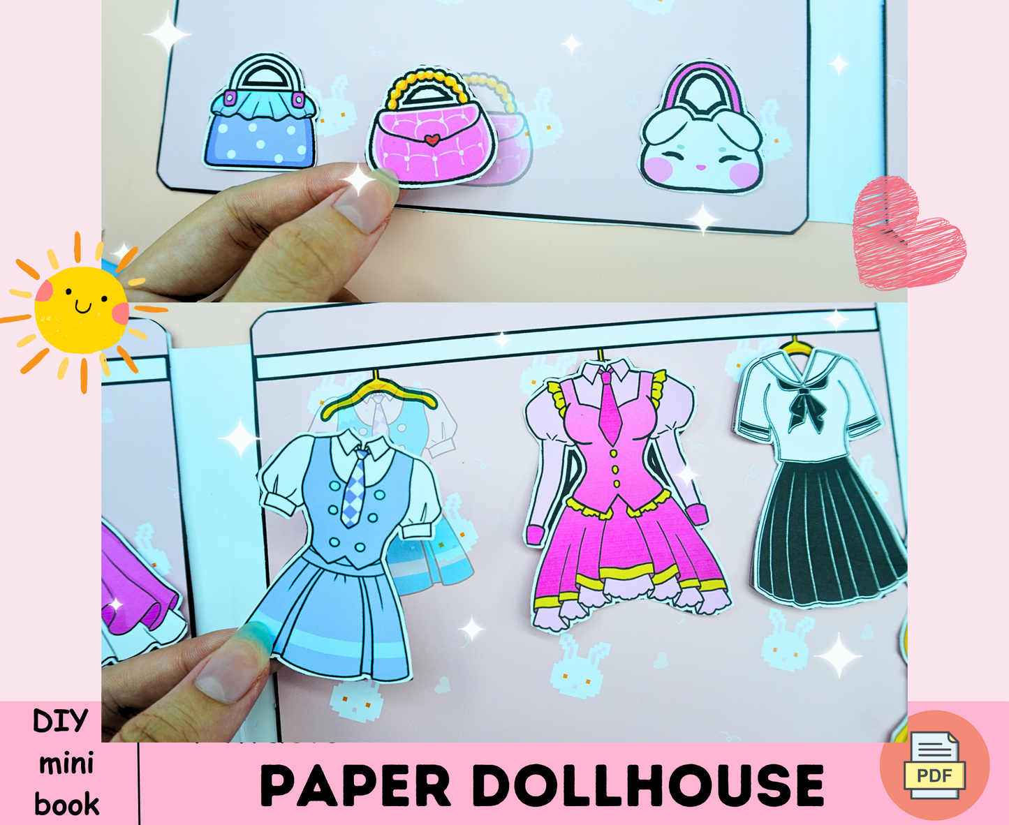 Beautiful printable wardrobe of barbie Rapuzel doll | DIY paper doll | barbie clothes | DIY kit 🚗 Woa Doll Crafts