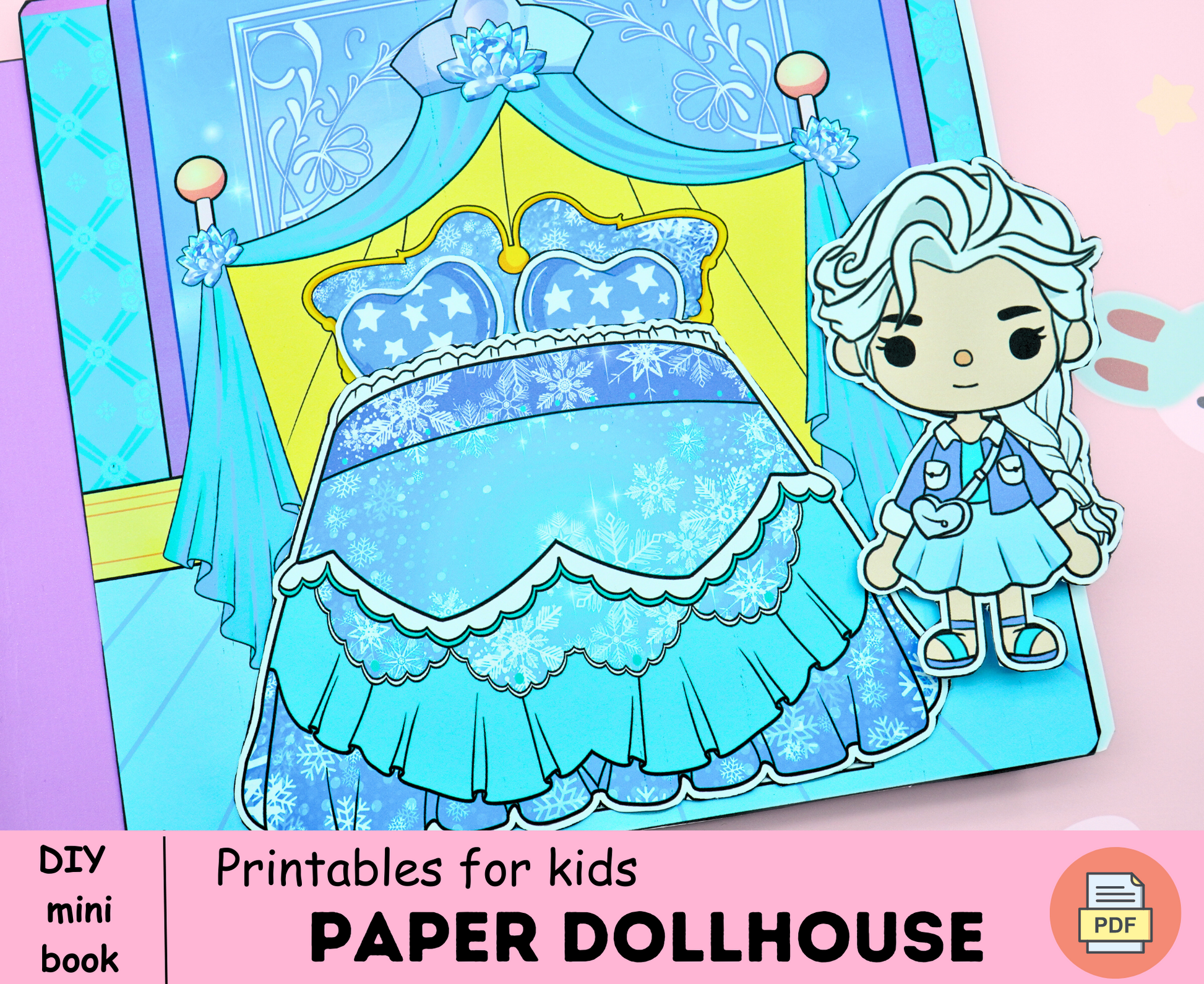 Toca Boca Paper Dolls Emotions / Colored and uncolored / Toca Boca  papercraft / quiet book pages / Printable Paper Doll