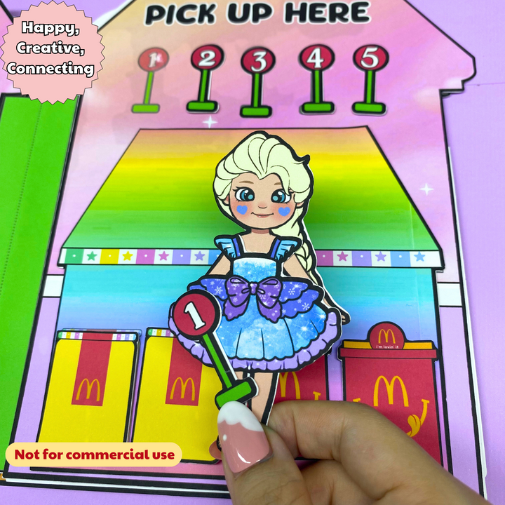 Education Activity Book | Mini McDonald Shop | DIY busy book | Handmade shopping activity book| Job busy book | Career busy book