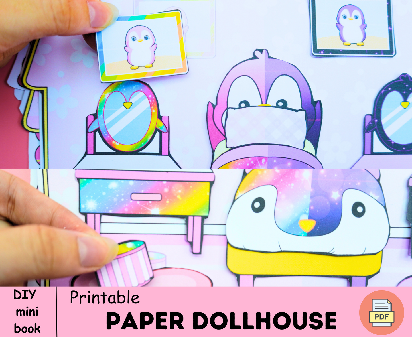 Pretty Toca boca paper dollhouse printable 🌈Toca Boca papercraft |  Printable Paper Doll | Activtiy book digital products best seller 🎁 Woa  Doll Crafts