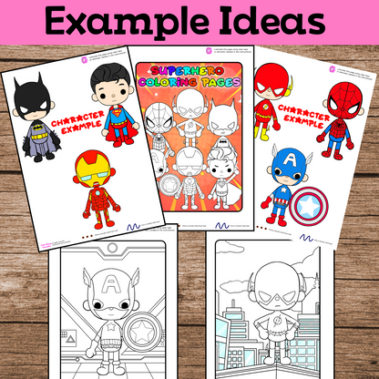 Color Toca Boca Paper Doll Clothes | Toca Boca Super Hero papercraft | 09 Coloring Pages | Montessori coloring page| Coloring Sheets Book 🌈 Woa Doll Crafts