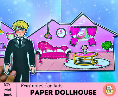 Printable Barbie doll house  🌈 Barbie Dollhouse Background | Bundle Digital Backdrop PDF Barbie Dream House 🌈 Woa Doll Crafts