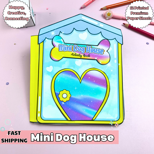 Education Activity Book | Mini Dog House, Creative Paper Toy for kid, Unique Birthday Gifts, Family connection, Limit screen time, Boost creativity