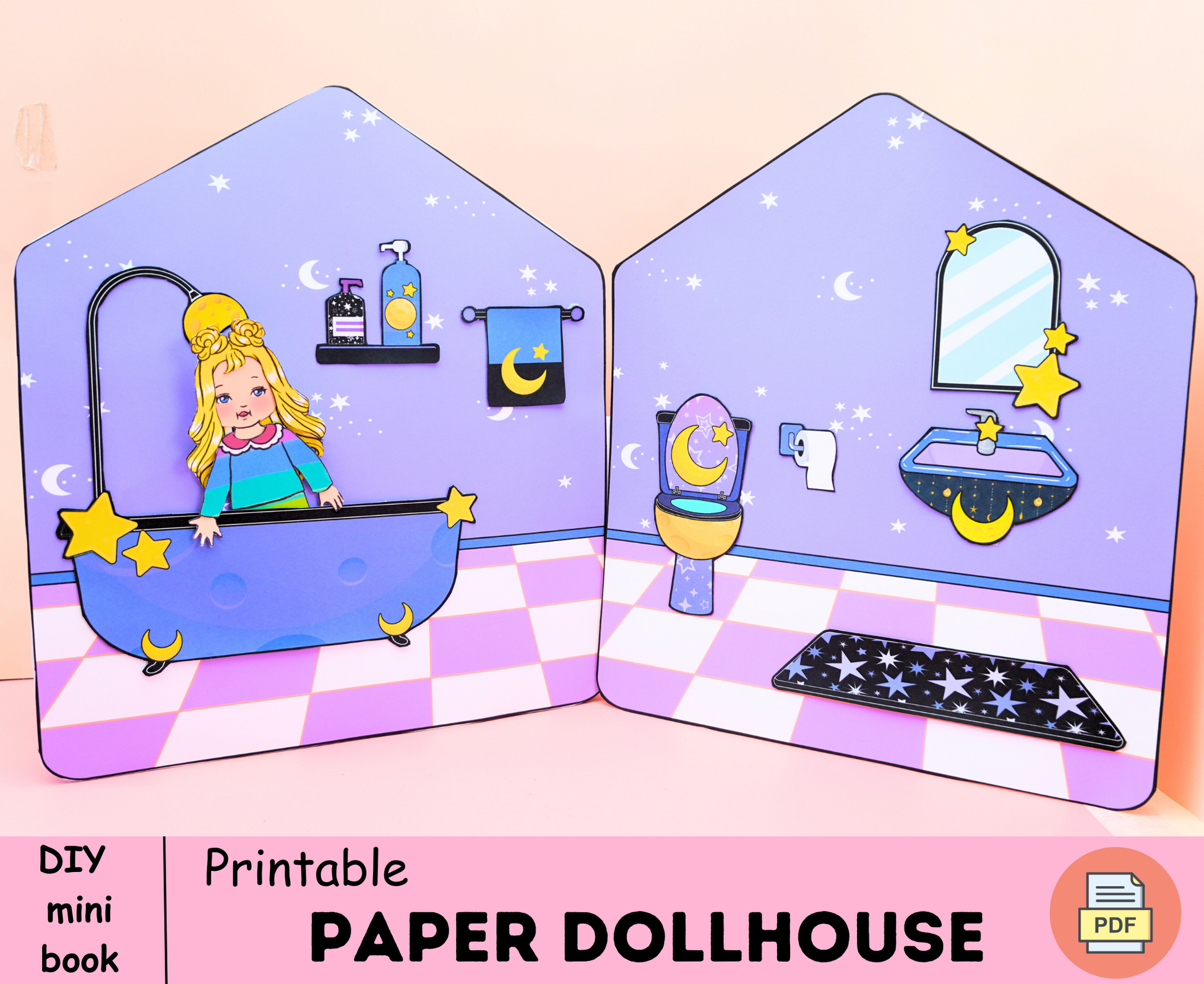 NEW HOUSE FOR YOUR DOLL IN THE ALBUM / PRINT AND PLAY clipart printable