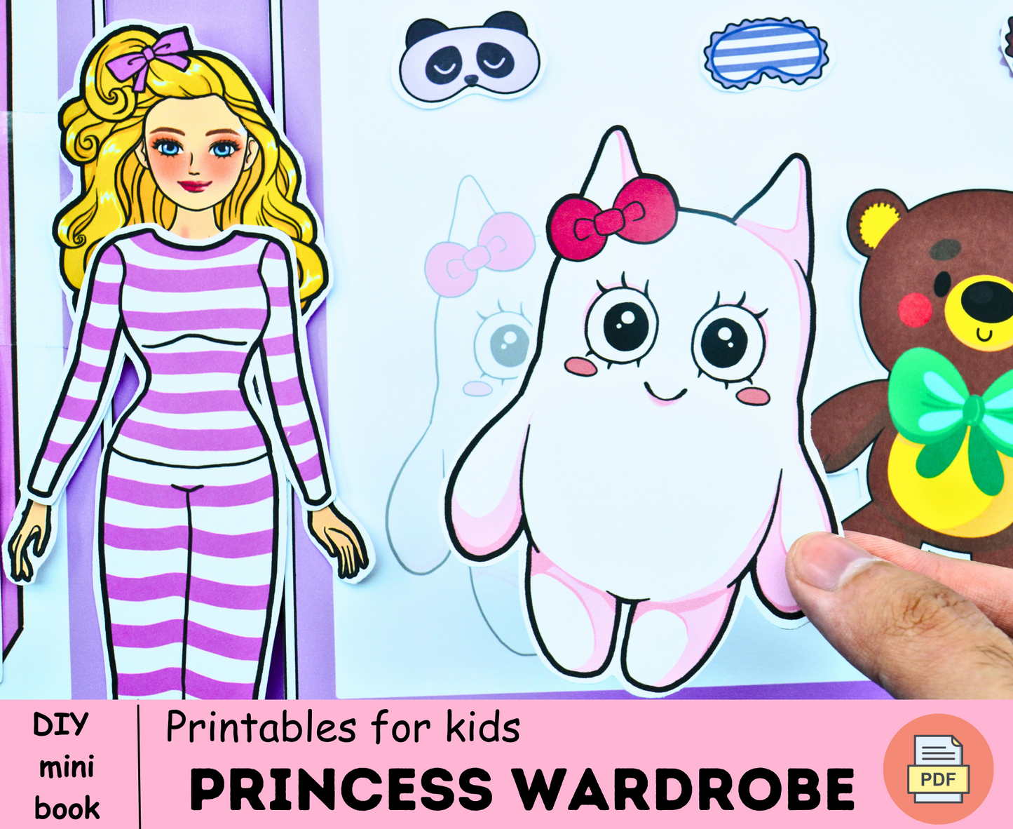 Pijama wardrobe for Printable Paper Doll Dress Up Kit 🌈DIY Busy Book | Easy Paper Craft | Girls Crafts | Holiday Home Activity for Kids 🌈 Woa Doll Crafts