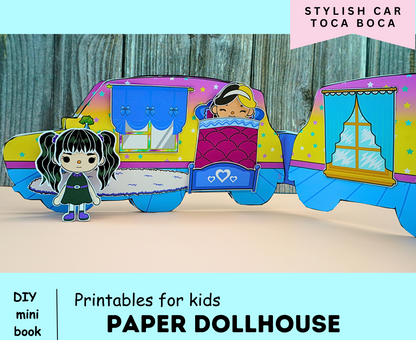 Outstanding Blue Toca Poca Barbie Truck Printables 🚙  Barbie truck | DIY tool kit | DIY printable paper doll kit for kids 🚙 Woa Doll Crafts