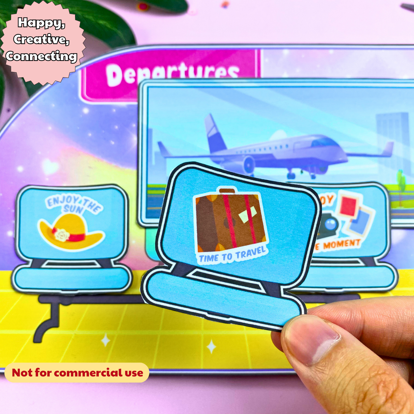 Education Activity Book | Cute Plane busy book toddler - Fun Paper Toy for kid, Unique Birthday Gifts, Family connection, Limit screen time, Boost creativity