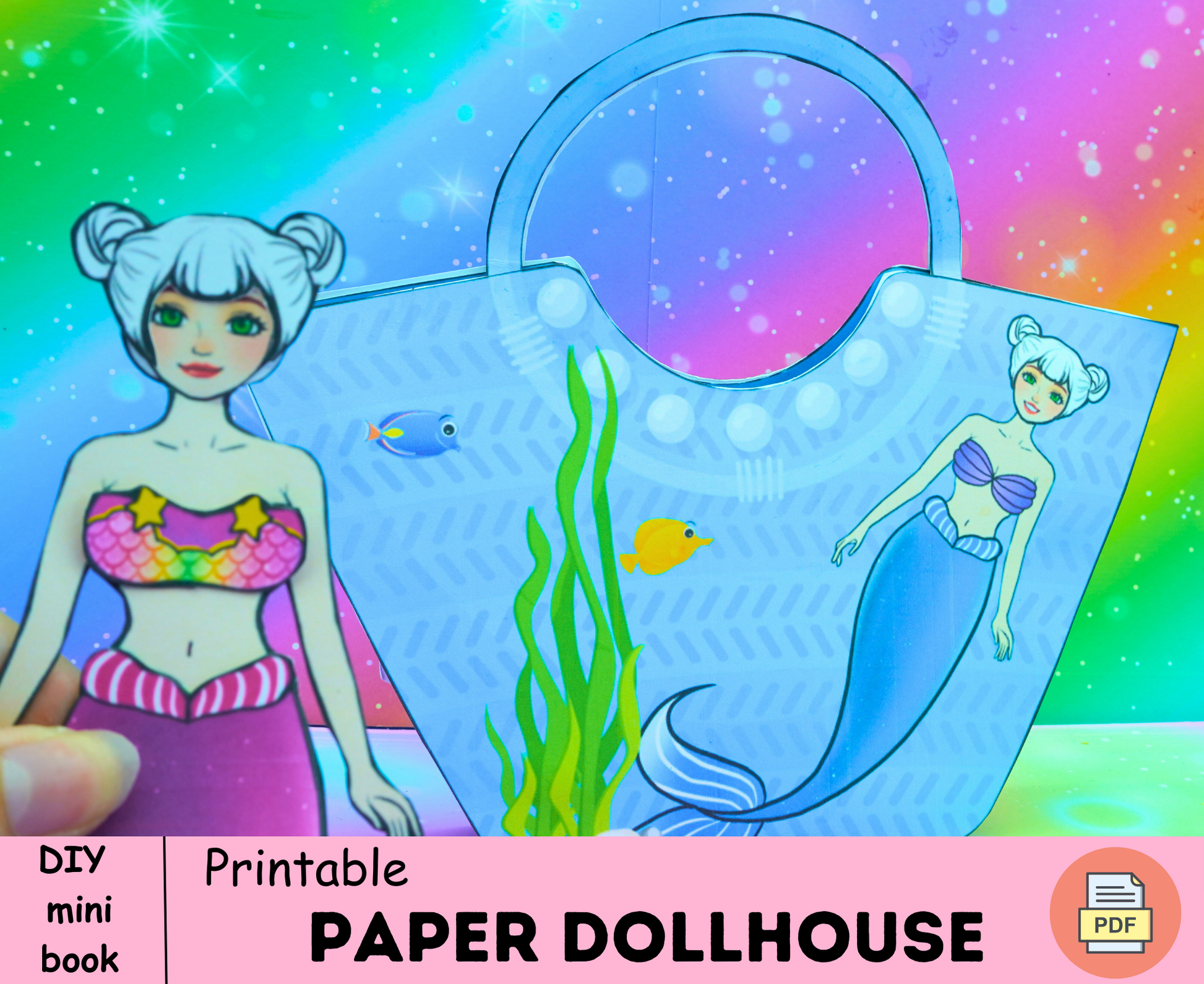 Printable Dollhouse Girls Activity Book Mermaid Printable 