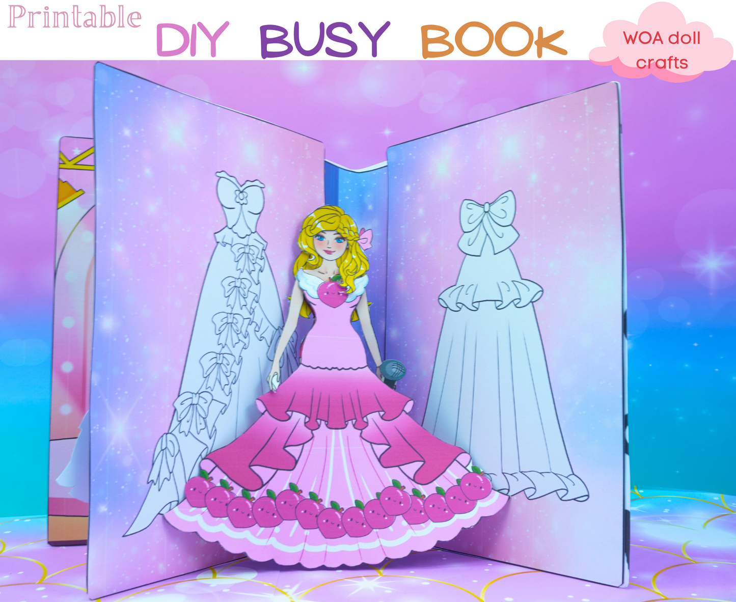 Barbie Singer Printables🎤 Gorgeous wardrobe for Barbie singer dolls | Music accessories for Barbie | Gifts for your little ones who love to sing 🎁  Woa Doll Crafts