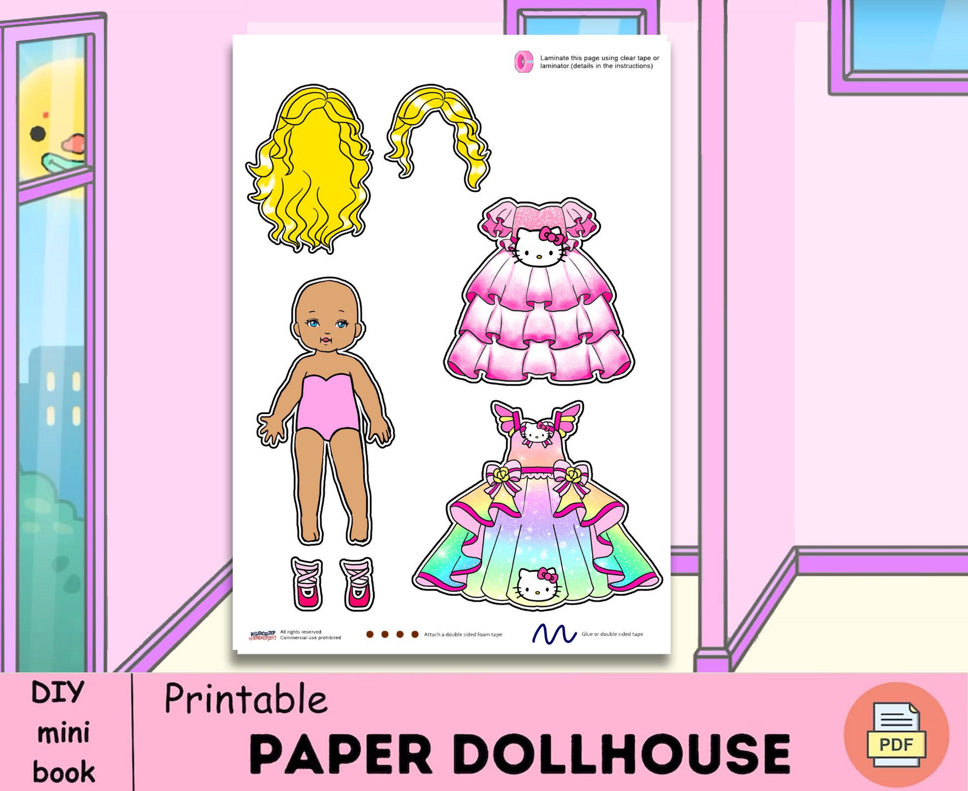 DIY Barbie Clothes (with paper & tape)