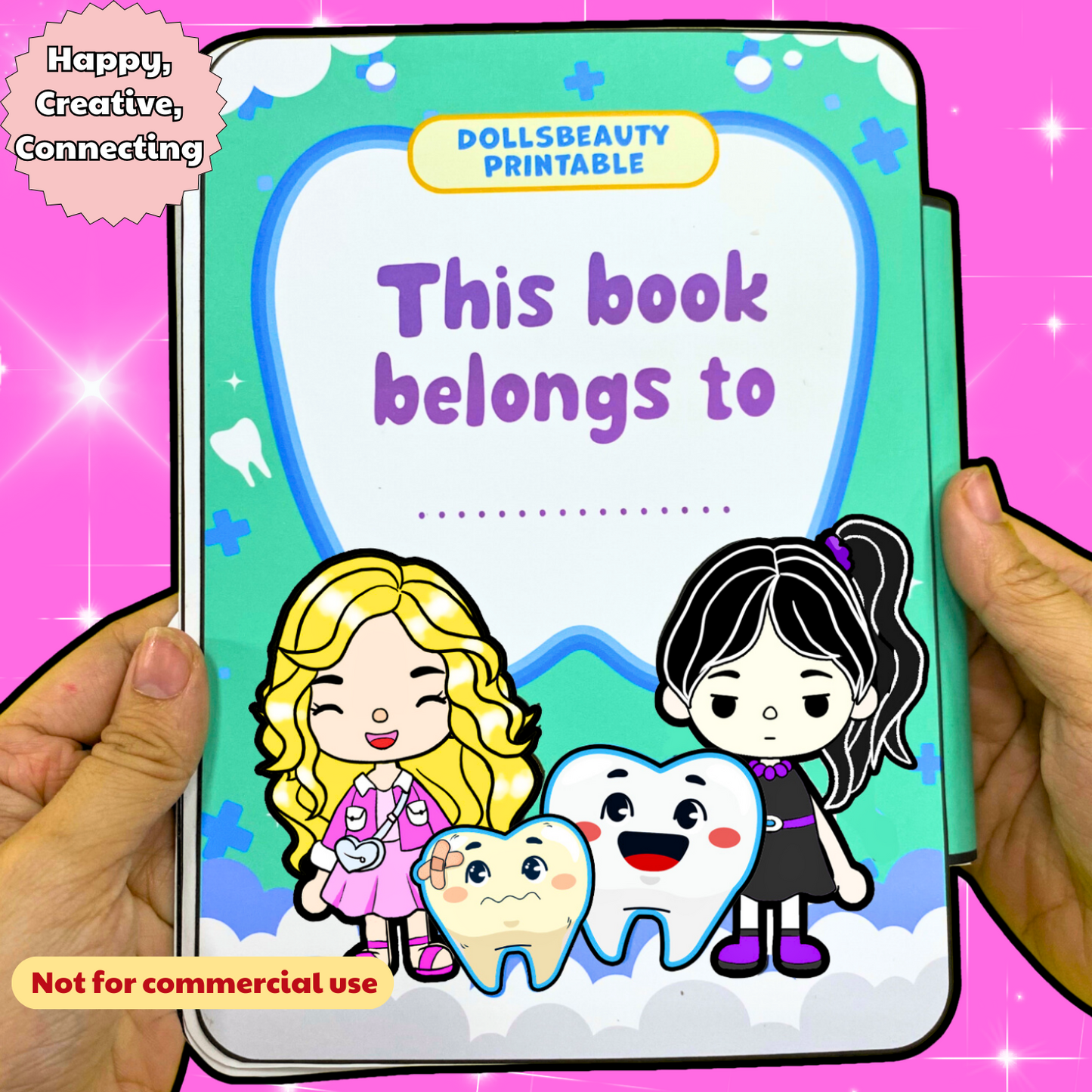 Education Activity Book | Toca Happy or Sad Tooth Care, Kids Good Habits Learning, Unique Birthday Gifts, Family connection, Limit screen time, Boost creativity