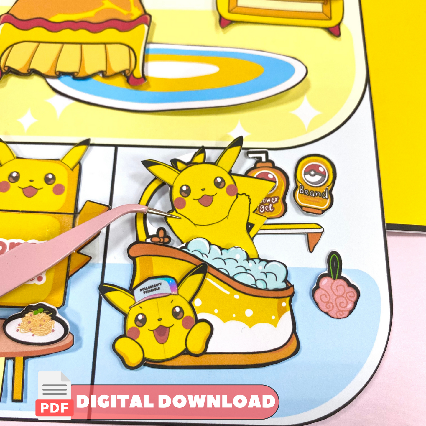 Yellow Pet House Printable for Kids - Holiday Activity Book for toddler print - DIY Busy book | PDF | Instant download 🌈 Woa Doll Crafts